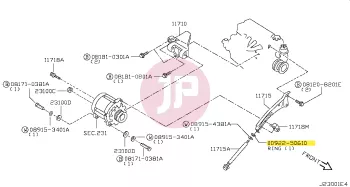 NISSAN 00922-50610 - Shaft Snap Ring