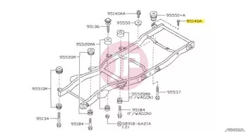 NISSAN 01111-00213 - Csavar (alvázba)