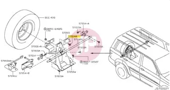 NISSAN 01121-01433 - BOLT-HEX