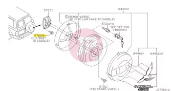 NISSAN 01121-01433 - Pótkerék konzol csavar