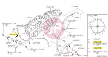NISSAN 01121-06411 - BOLT ENG TO T/M