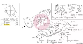 NISSAN 01121-06411 - Csavar (motor-váltó közé)