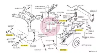 NISSAN 01221-00361 - Peremes anya