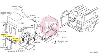 NISSAN 01221-00361 - Peremes anya