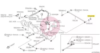 NISSAN 01225-00131 - NUT
