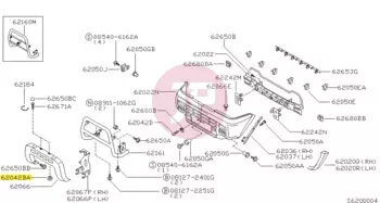 NISSAN 01225-00202 - Peremes anya