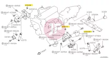 NISSAN 01225-00202 - NUT-FLG M10