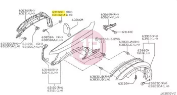 NISSAN 01281-00801 - GROMMET-SCREW