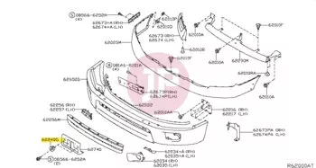 NISSAN 01281-00801 - GROMMET-SCREW