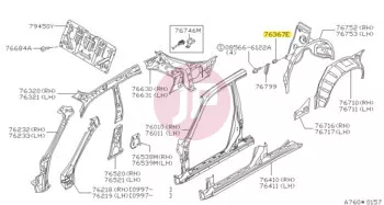 NISSAN 01281-00801 - GROMMET-SCREW