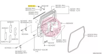 NISSAN 01281-00831 - GROMMET-SCREW