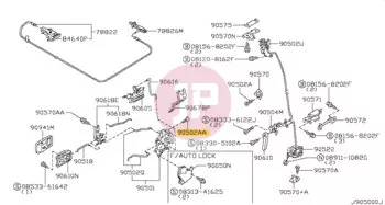 NISSAN 01413-00091 - Zárszerkezet csavar