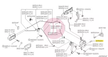 NISSAN 01413-00091 - Zárszerkezet csavar