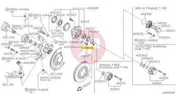 NISSAN 01414-00051 - Csapágyrögzítő csavar