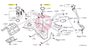NISSAN 01436-01821 - Fuel Level Sender Screw