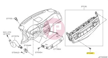 NISSAN 01451-00801 - Kárpit csavar