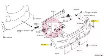 NISSAN 01451-00841 - Csavar