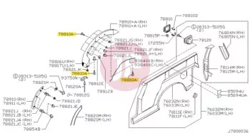 NISSAN 01454-00025 - Csavar