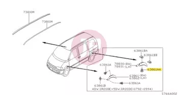 NISSAN 01454-00025 - Csavar