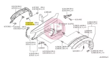 NISSAN 01454-00035 - Csavar