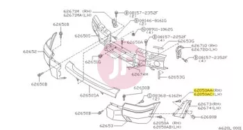 NISSAN 01466-00241 - Lökhárító csavar