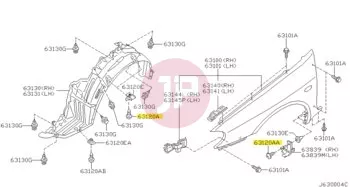 NISSAN 01466-00241 - Bumper Screw