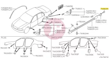 NISSAN 01466-00241 - Lökhárító csavar