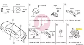 NISSAN 01553-01583 - Kárpit patent