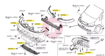 NISSAN 01553-02741 - FASTNER-BUMPER