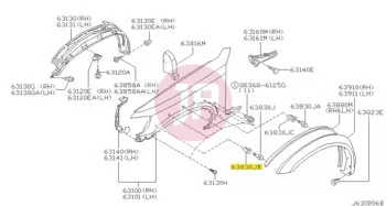 NISSAN 01553-02913 - Kerékszélesítő patent