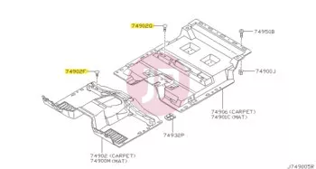 NISSAN 01553-03583 - Kárpit patent