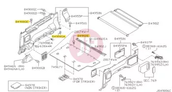 NISSAN 01553-03583 - CLIP-TRIM