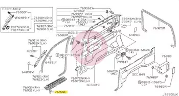NISSAN 01553-03643 - Kárpit patent