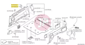 NISSAN 01553-03703 - Kárpit patent