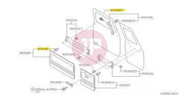 NISSAN 01553-05353 - CLIP-TRIM