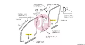 NISSAN 01553-09601 - Luggage Compartment Trim Retaining Clip
