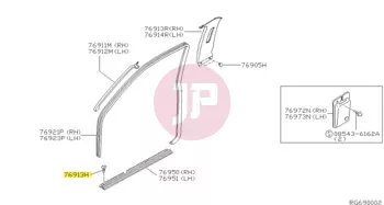 NISSAN 01553-09601 - Csomagtér kárpit lezáró rögzítő patent