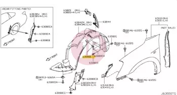 NISSAN 01553-2DR9A - CLIP