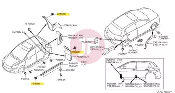 NISSAN 01553-2DR9A - CLIP