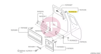NISSAN 01554-00181 - Kárpit rögzítő patent