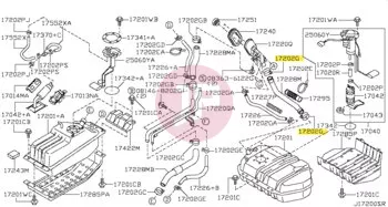 NISSAN 01555-00951 - CLIP-HOSE