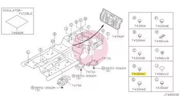 NISSAN 01658-01131 - GROMMET