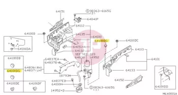 NISSAN 01658-01341 - PLUG RUBBER