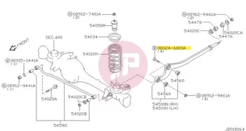 NISSAN 08024-6801A - BOLT-HEX
