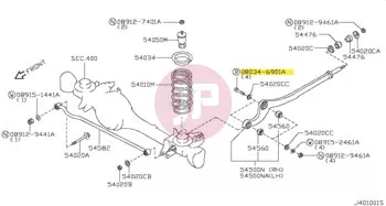 NISSAN 08034-6901A - BOLT-HEX