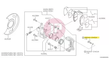 NISSAN 08044-2401A - BOLT-HEX