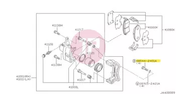 NISSAN 08044-2401A - Féknyereg csavar