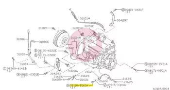 NISSAN 08110-8161A - Fékcső tartó csavar