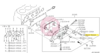 NISSAN 08110-8161A - BOLT-HEX