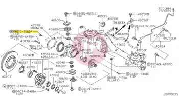 NISSAN 08110-8161A - BOLT-HEX
